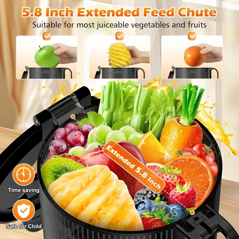 YPONE 400W Cold Press Juicer for Whole Vegetables and Fruits