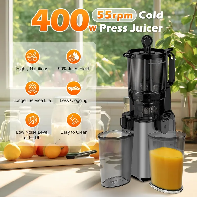YPONE Cold Press Juicer for Whole Vegetables and Fruits